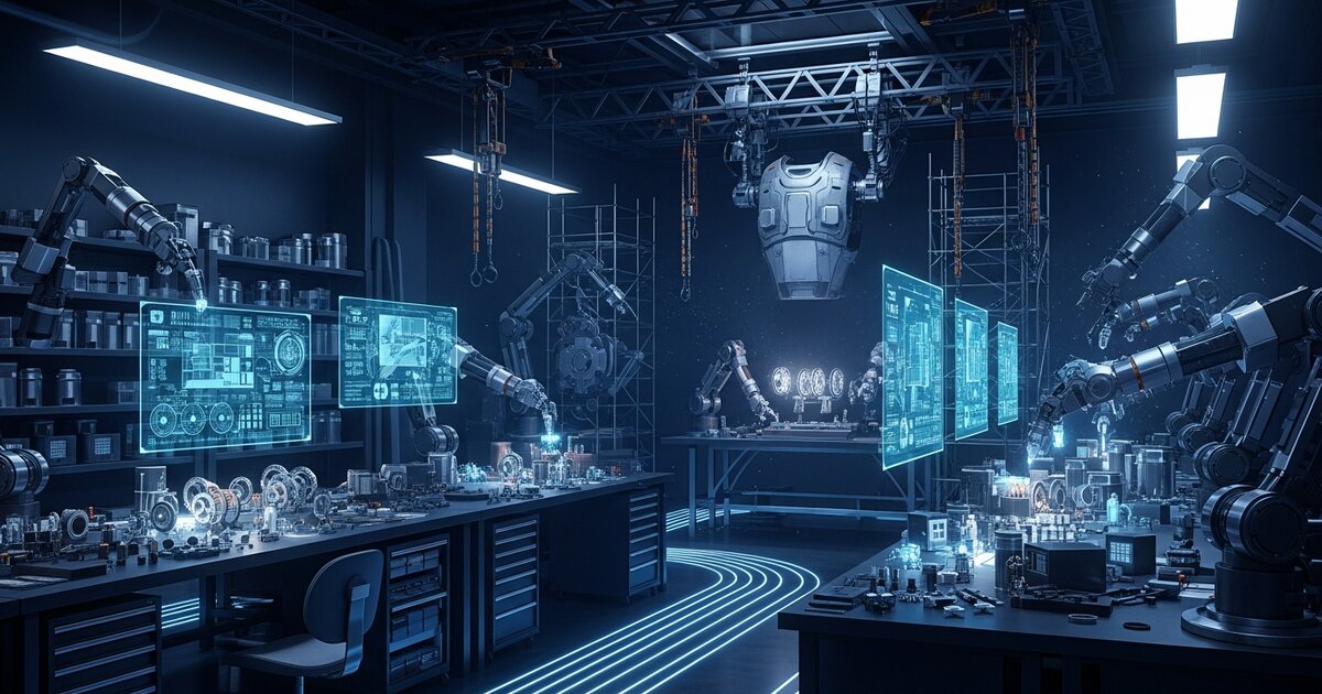 Futuristic robotics workshop
